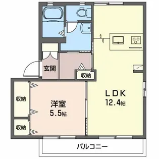 ガーデンハイツ【2階】の間取り