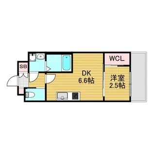 セレニテ三国プリエ【6階】の間取り