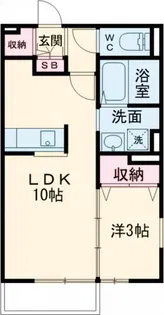 エルメゾンひかりB【1階】の間取り