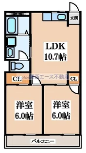 コーポ松浦【4階】の間取り
