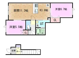 インフィニートI【2階】の間取り