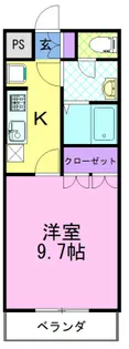 レジデンス シェルル【2階】の間取り