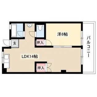 江口マンション四女子【4階】の間取り