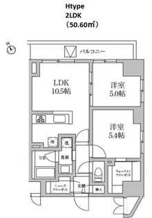 レジディア日本橋馬喰町II【14階】の間取り