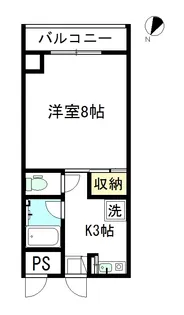 グリーンヒル彦三【4階】の間取り