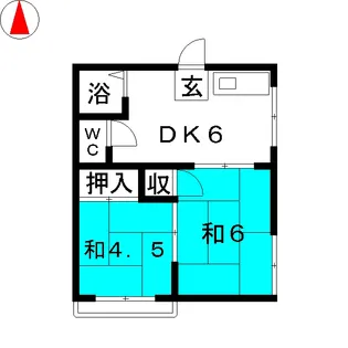 八木レジデンス【2階】の間取り