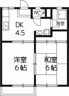 樹里ハイツ【2階】の間取り