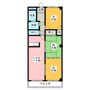 グランドヒルズ児玉【3階】の間取り