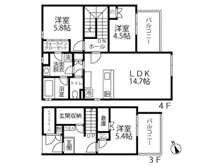 OASiS~Premier Garden Villa【3階】の間取り