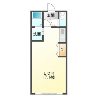 キュウブEX岩瀬川【2階】の間取り