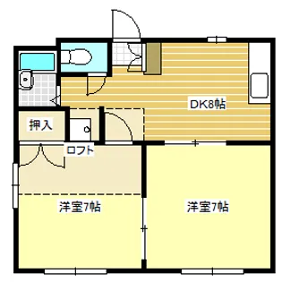 クレールセゾンK【2階】の間取り