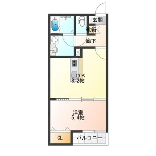 Mew Style Apartments【2階】の間取り