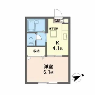 ウイングハイツA【1階】の間取り