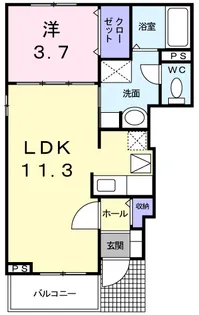 セレノアロッジオ2【1階】の間取り