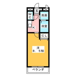 セントラルハイツ茜山【2階】の間取り