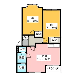 mellow4【2階】の間取り