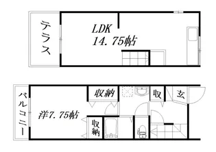 静岡県浜松市中央区小豆餅1【一戸建】の間取り