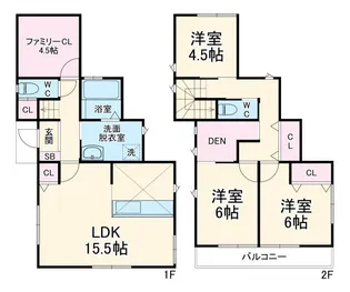 神奈川県横浜市南区六ツ川1【一戸建】の間取り
