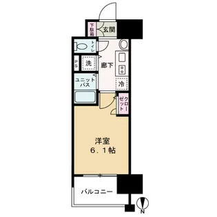 プレサンス天満橋アンジェ【7階】の間取り