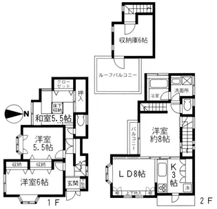 神奈川県横浜市港北区樽町4【一戸建】の間取り