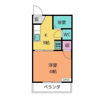 メゾン栗林【1階】の間取り