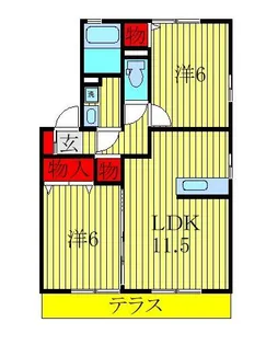 ロジュマンミヤカイドウ A【2階】の間取り