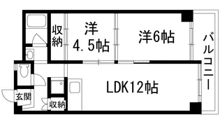西宮田近野第3【3階】の間取り