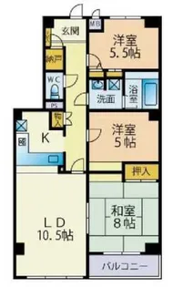 愛幸中葛西マンション【3階】の間取り
