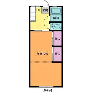 1Kの間取り画像