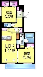 千葉県松戸市小山【マンション】の間取り