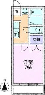 リバーサイド津留【1階】の間取り