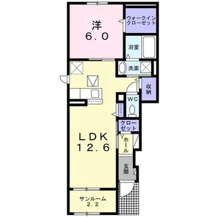 グレース パグーロG【1階】の間取り
