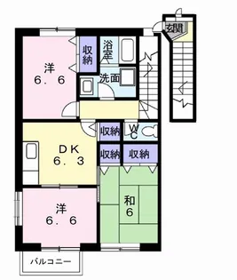 サニーヒルズ【2階】の間取り