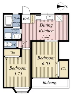 エステートコスモスPartIII【2階】の間取り
