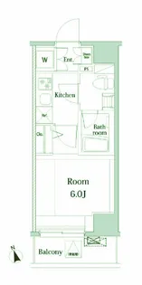 プレミアムキューブ品川大崎【10階】の間取り