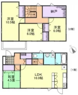 岡山県倉敷市片島町【一戸建】の間取り