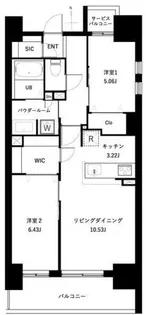 アーバンパーク谷在家【10階】の間取り