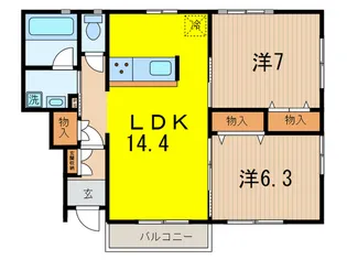 ヴェリテ【1階】の間取り