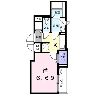 東京都江東区亀戸6【アパート】の間取り