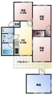 清見コーポ【1階】の間取り