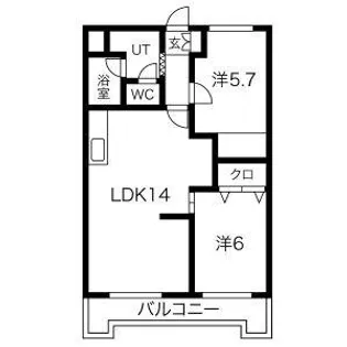 スカイフォート【1階】の間取り