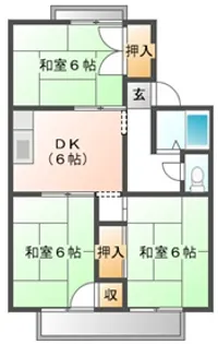 セジュール千代田 A【2階】の間取り