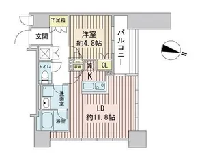 ラフィネタワー札幌南3条【5階】の間取り