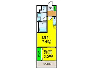 フウキレジデンス平野【8階】の間取り