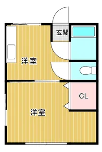 白百合荘【2階】の間取り