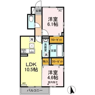 メゾンMKY A【1階】の間取り