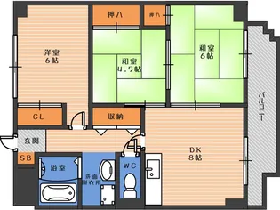 サンライフ【5階】の間取り