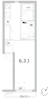 ディアコート不動前【2階】の間取り