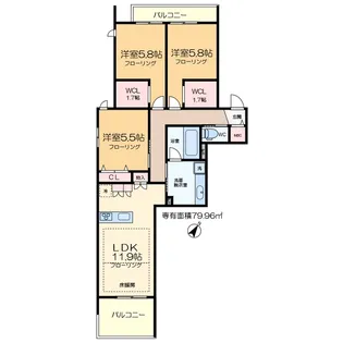 アレーズKASHIWANOHA【2階】の間取り