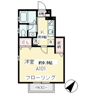 パーシモン ガーデン サエキ【1階】の間取り